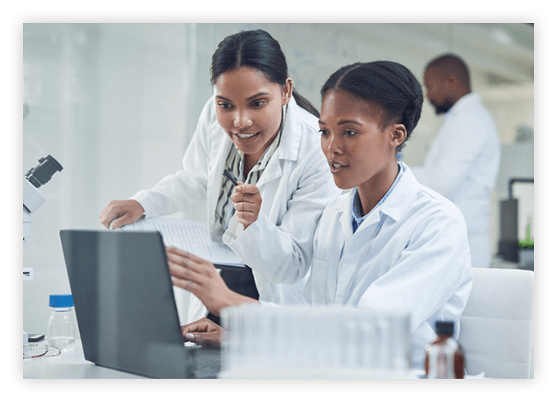 Clinical team collaborating on research platform