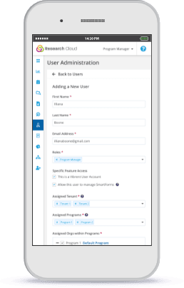 User administration and access control
